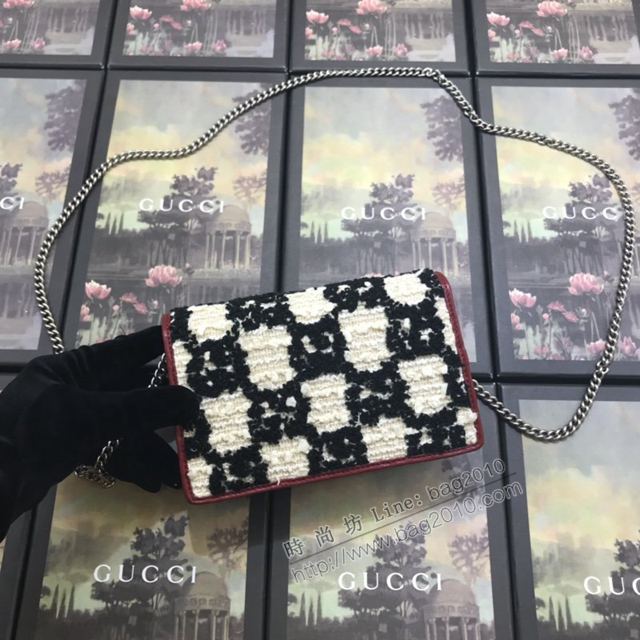 Gucci包 古馳女包 476432白底花 Gucci超小型包 Gucci鏈條斜挎包 Gucci小手包  gudj1225